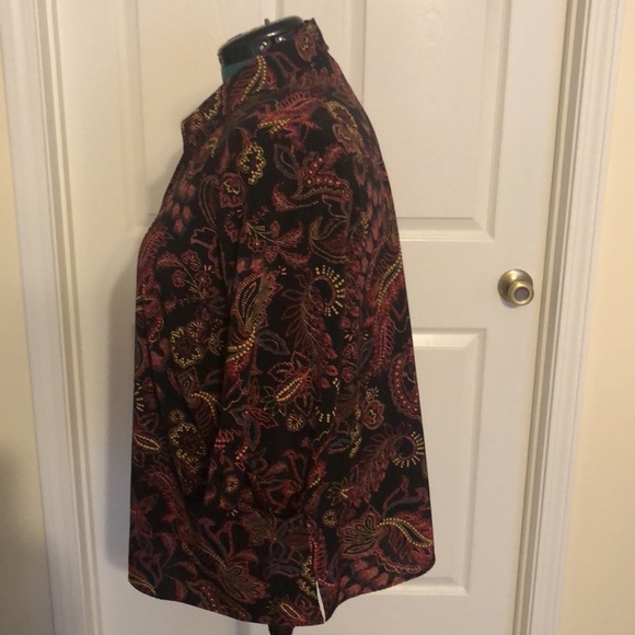 Catherines Multicolored Floral Paisley Blouse Size 2XWP, 22/24WP - Picture 2 of 8